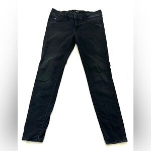 Hudson Jeans Womens 28 X 29 Black Collin Skinny Mid Rise Stretch Denim